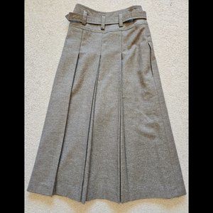 Mondi Belted Lined Wool Skirt